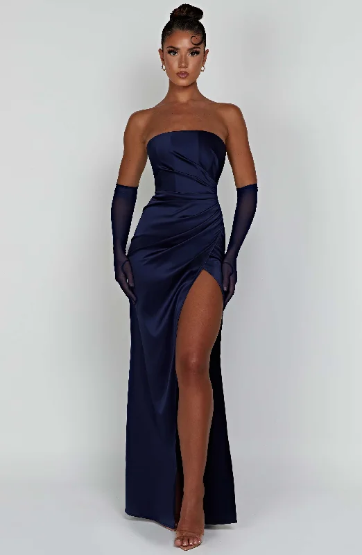 Effortless Chic Apparel Safiya Maxi Dress - Navy