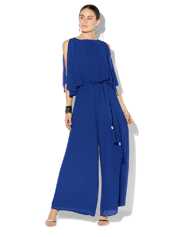 Shop Our Looks Lucien Sapphire Chiffon Jumpsuit