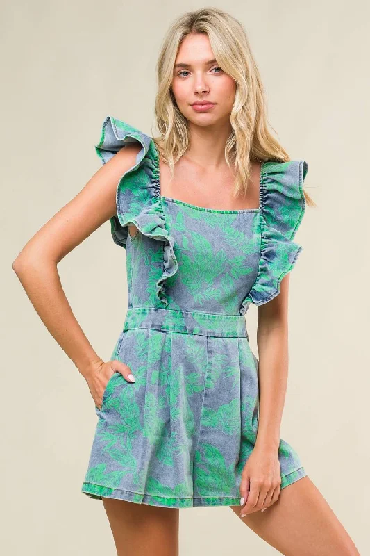 Fashion Sale INCREDIBLE LOVE DENIM ROMPER