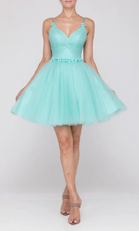 Casual Dresses for Women Terani Couture - 2011P1024 Floral Accented Tulle Dress