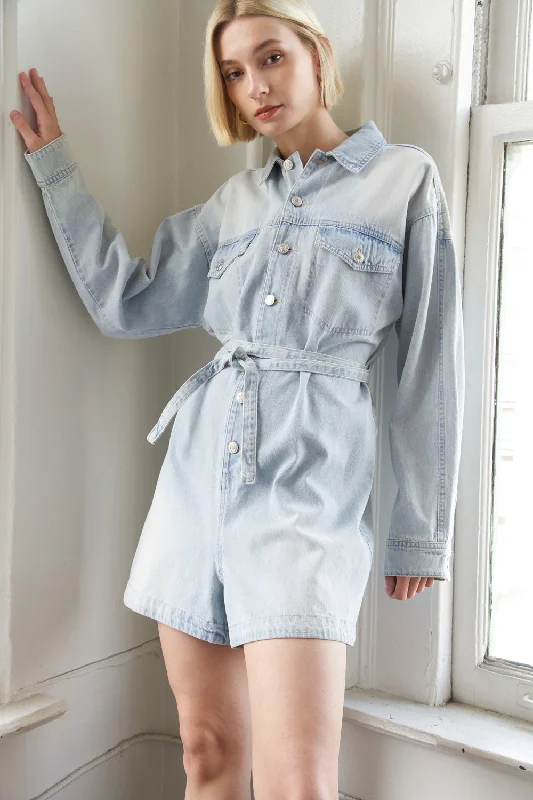 Casual Chic TURNING POINT DENIM ROMPER