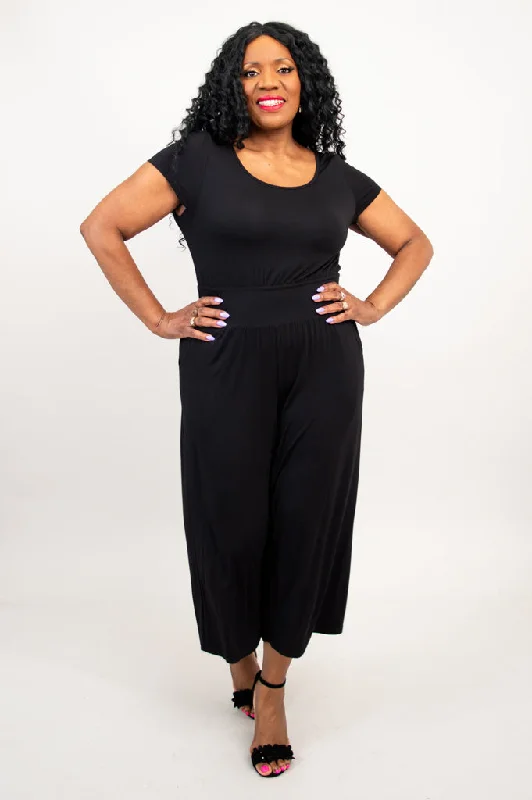 Unleash Your Trend Driven Style Julie Jumpsuit, Black, Bamboo