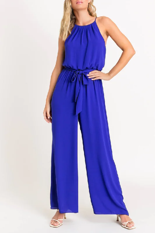 Fashion For Every Occasion Halter Neck Jumpsuit, Indigo