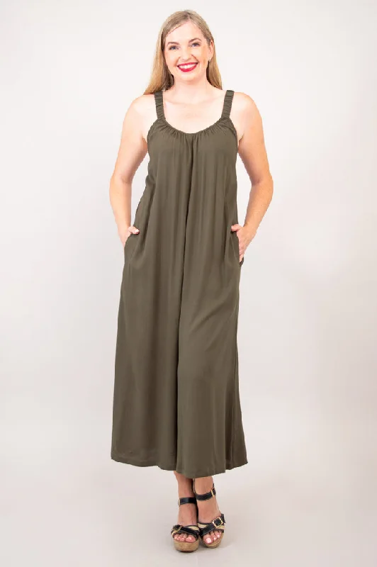 Effortless Style, Endless Impact Joanna Jumpsuit, Khaki, Linen Bamboo