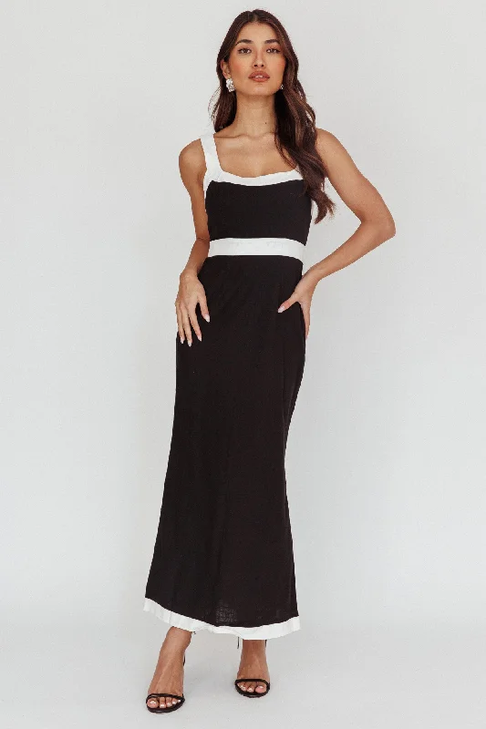 Forward Trendsetter Trust Contrast Maxi Dress Black