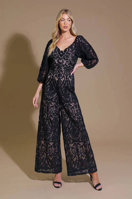 Ride The Style Wave TREASURE TROVE WOVEN LACE JUMPSUIT