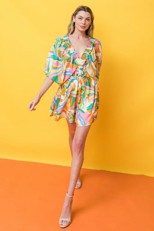 Your Timeless Wardrobe Awaits TRY ME OUT WOVEN ROMPER