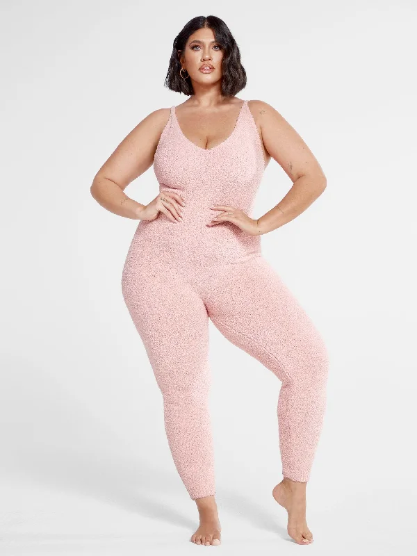 Trendy Online Boutiques The Cuddle Jumpsuit in Blush