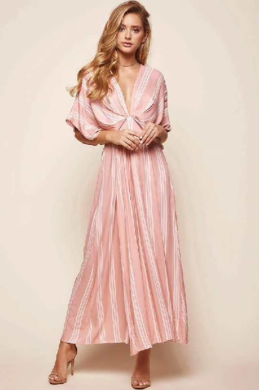 Discount Price Libby Maxi Dress Peach Stripe