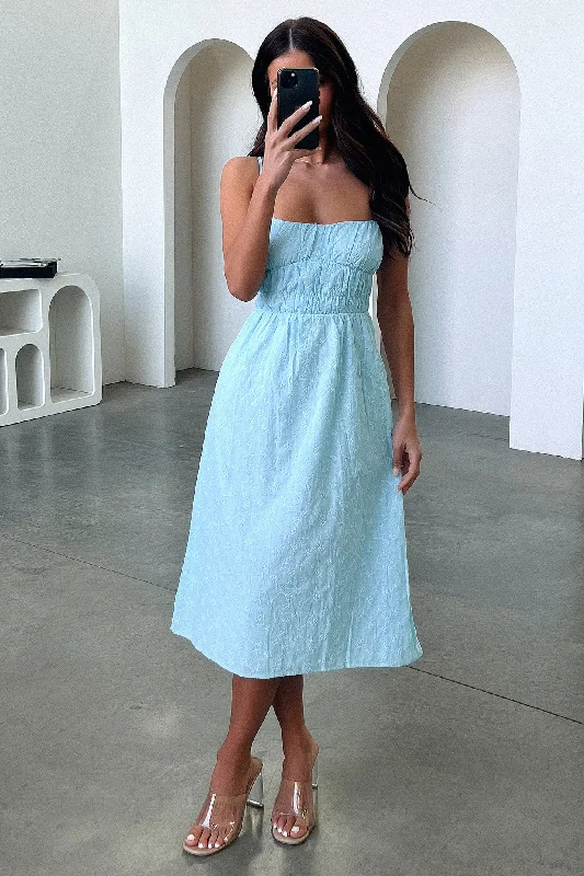 Trendy Online Boutiques Mik Midi Dress - Blue