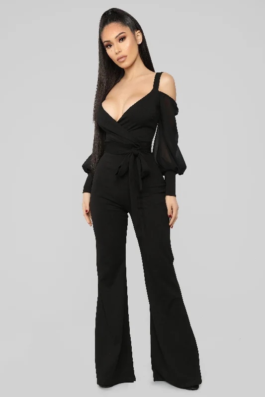 Vintage Style Clothing Sale Falling For Your Charm Jumpsuit - Black