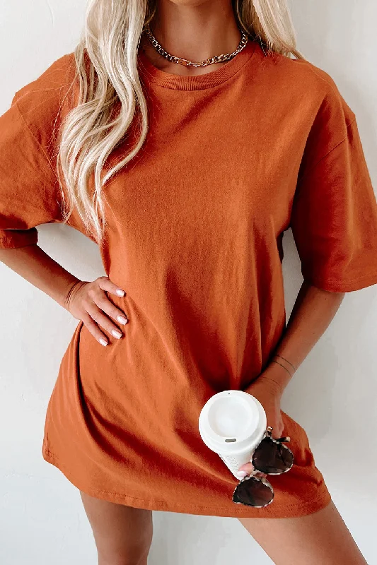 Trendy Attire For Her Basic T-Shirt (Copper)