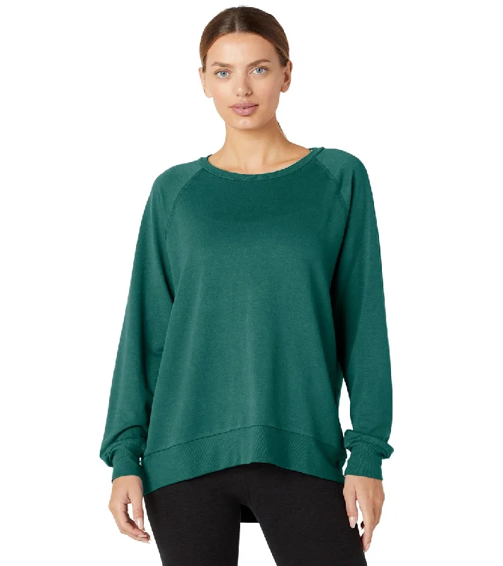 Clearance Sale, All Cheap Beyond Yoga Cozy Fleece Saturday Oversized Pullover Lunar Teal