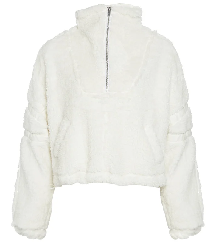 Women's Activewear for Exercise and Sports Free People Nantucket Fleece Pullover Ivory