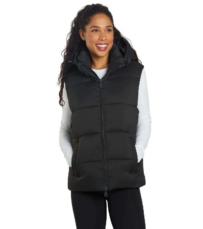 Colorful Clothing Girlfriend Collective Puffer Vests Black