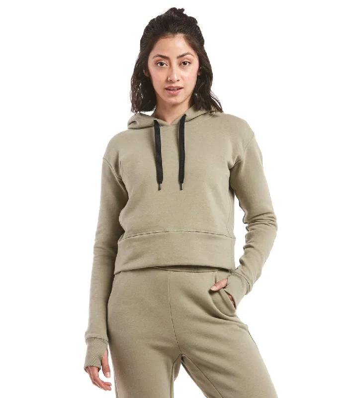 Hot Picks Public Rec Luxe Fleece Cropped Hoodie Sage