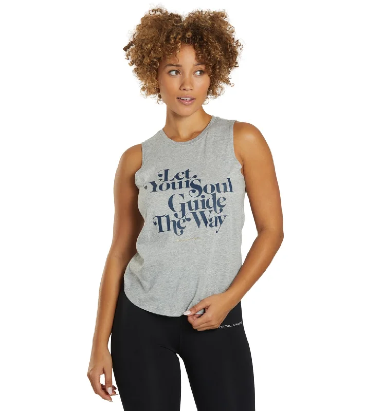 Women's Fashion Clothing Spiritual Gangster Soul Muscle Tank Heather Grey