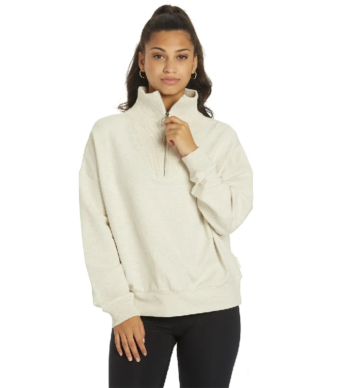 Trendy Women's Wear Collection Varley Miller Sweatshirt Ivory Marl