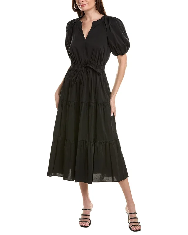 Clothing Online Anne Klein Tiered Puff Sleeve Midi Dress