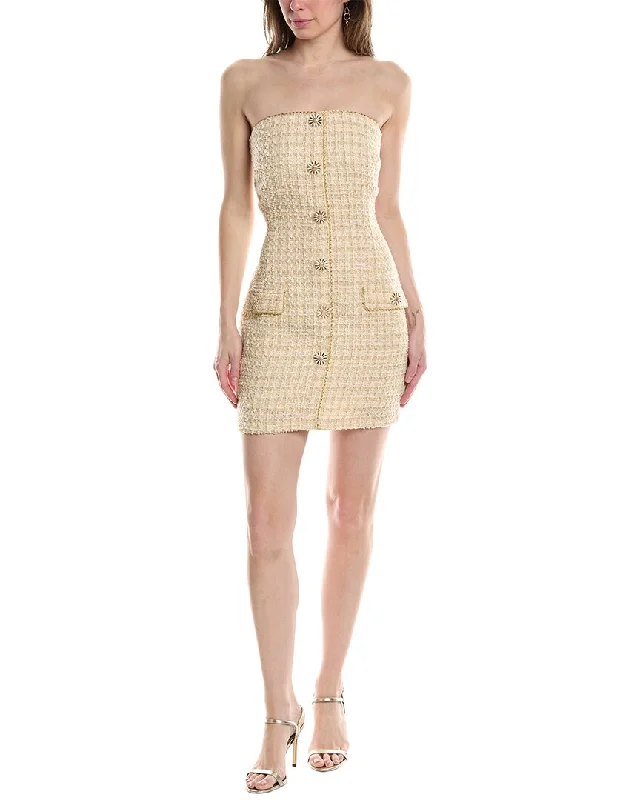 Trendy And Individual Women's Fashion Eva Franco Strapless Tweed Sheath Dress