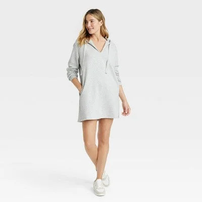 Flash Sale Or Flash Sales Open Box - Women's Long Sleeve Mini Fleece Tunic Dress - Universal Thread