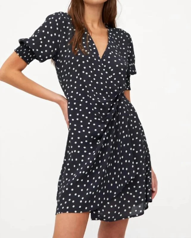 Early Bird Offer Polka Dress In Black