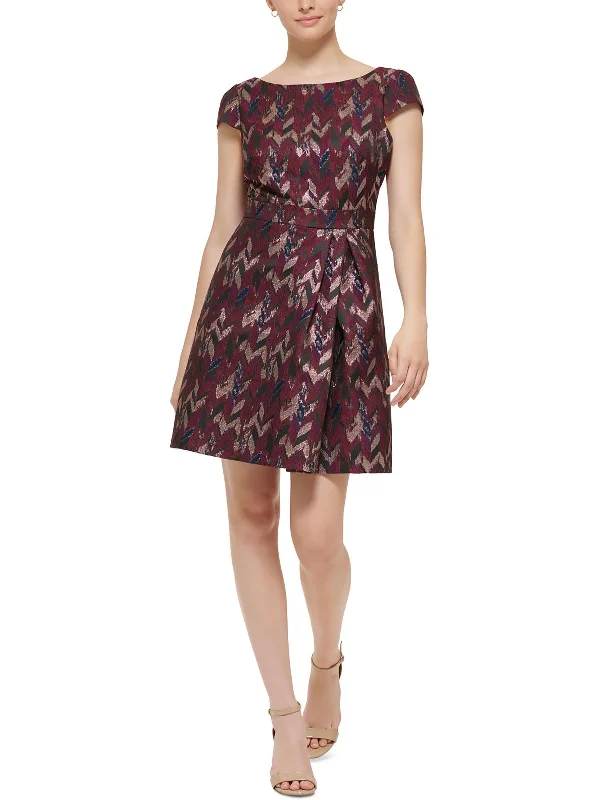 Special Offers, Don't Miss Womens Mini Printed Fit & Flare Dress