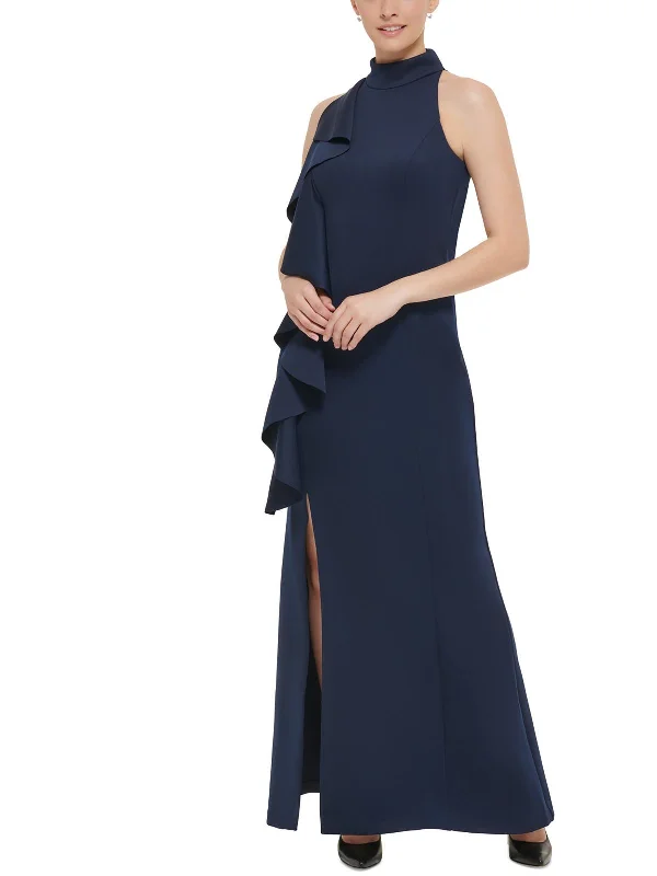 Limited Styles Womens Mock Neck Long Evening Dress