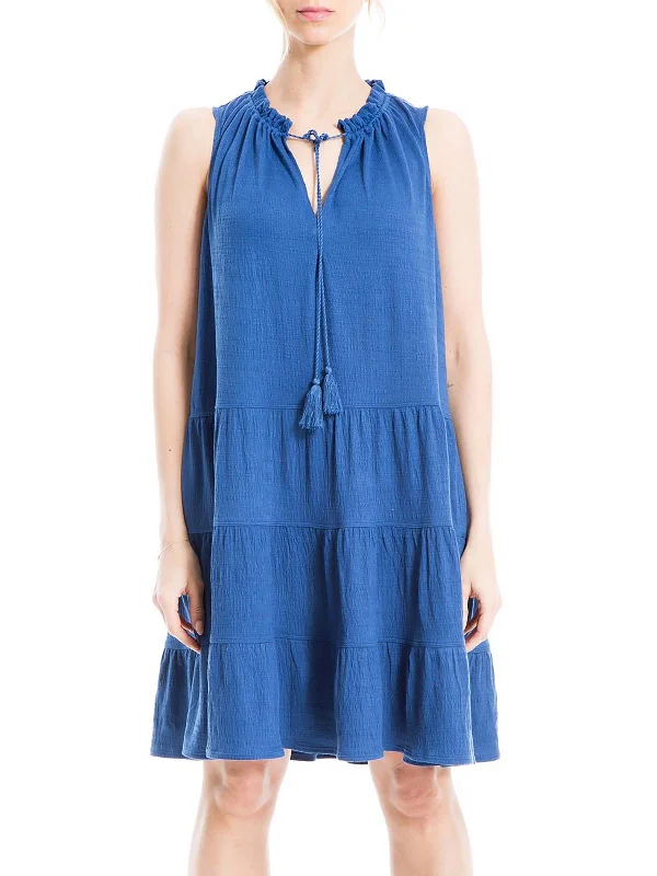 Affordable Online Boutiques Womens Tiered Mini Shift Dress