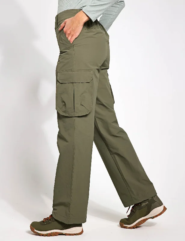 Casual Style for Busy Women Stormwear Cargo Wide Leg Trousers - Dark Khaki