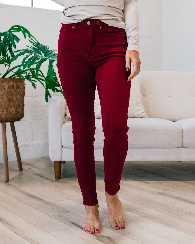 Trendy Street Style Clothing Judy Blue Scarlet Control Top Skinny Jeans FINAL SALE