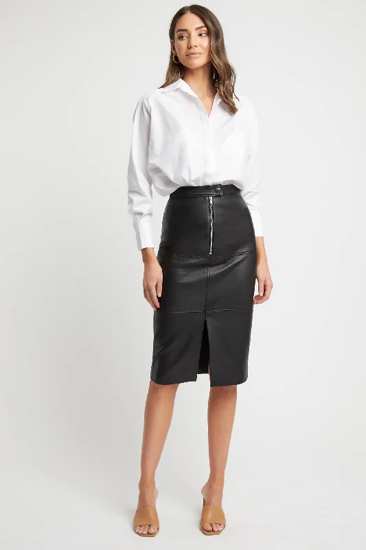 Summer Sale Pascale Leather Midi Skirt