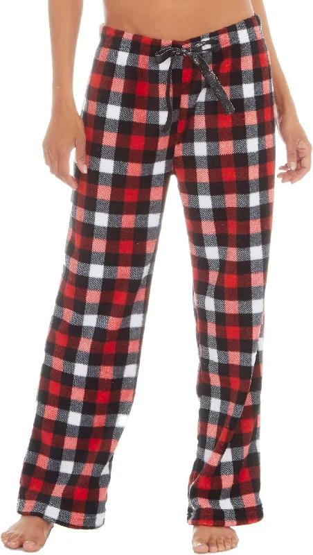 Fashion Forward Slumber Party Checks Womens Lounge Pants - Red