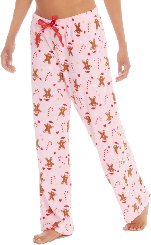 Latest Fashion Slumber Party Gingerbread Womens Lounge Pants - Pink