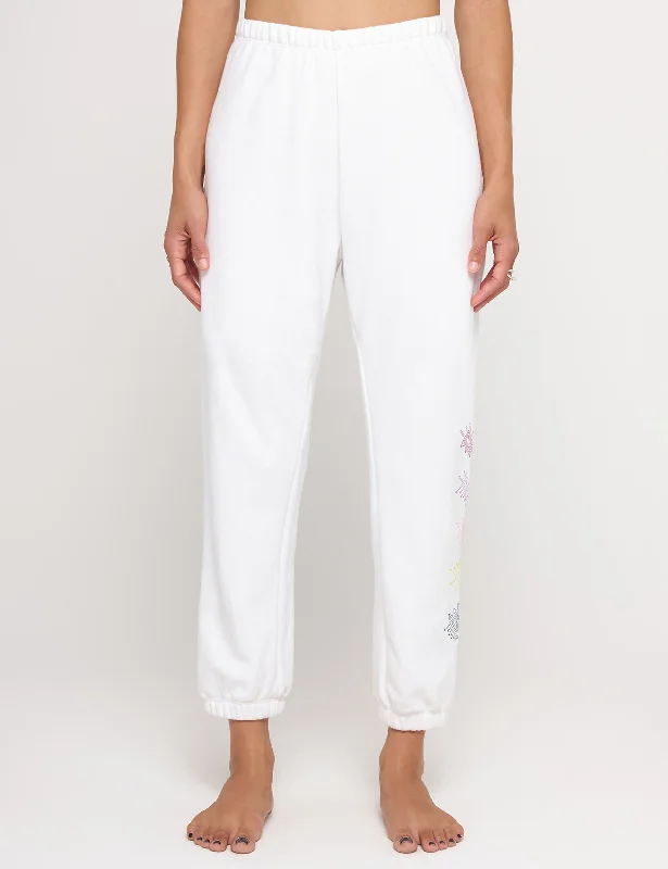 Women's Fashion Hotspots All Eyes Luna Sweatpant - White